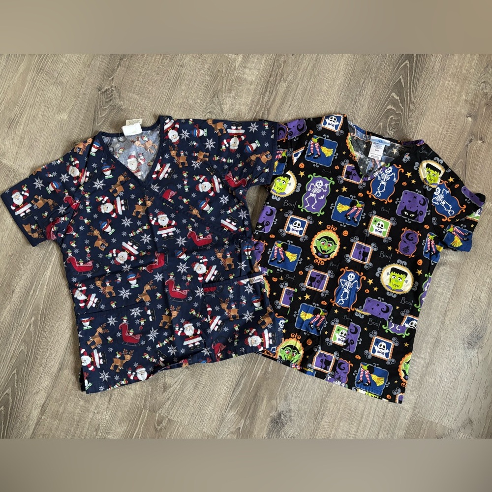 Halloween/ x-mas UA Scrubs top bundle